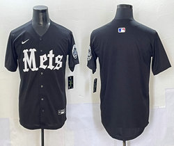 Nike New York Mets Blank Black 5(V) Joint MLB Jersey