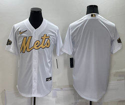 Nike New York Mets Blank White 2022 All Star Authentic Stitched MLB Jersey