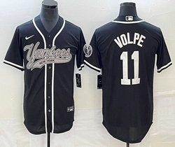 Nike New York Yankees #11 Anthony Volpe Black Joint Stitched MLB Jersey