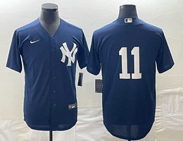 Nike New York Yankees #11 Anthony Volpe Navy Game Authentic Stitched MLB Jersey