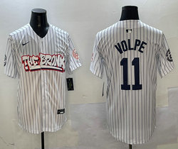 Nike New York Yankees #11 Anthony Volpe White 4(IV) With Name Joint Stitched MLB Jersey