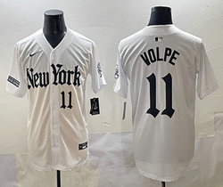 Nike New York Yankees #11 Anthony Volpe White 5(V) Joint MLB Jersey