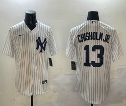 Nike New York Yankees #13 Jazz Chisholm Jr. White Stitched Baseball Jersey