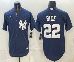Nike New York Yankees #22 Ben Rice Navy Authentic Stitched MLB Jersey
