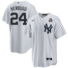 Nike New York Yankees #24 Alex Verdugo White 2024 World Series Baseball Jersey