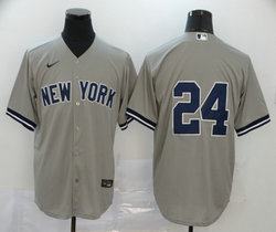 Nike New York Yankees #24 Gary Sanchez Grey Game Authentic Stitched MLB Jersey