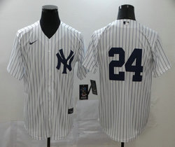 Nike New York Yankees #24 Gary Sanchez White Stripe Game Authentic Stitched MLB Jersey