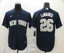 Nike New York Yankees #26 DJ LeMahieu Blue Game Authentic Stitched MLB Jersey