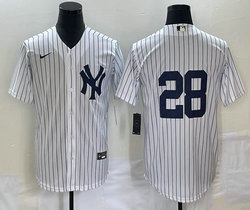 Nike New York Yankees #28 Josh Donaldson White Stripe Game Authentic Stitched MLB Jersey