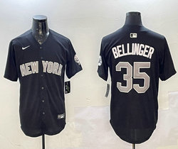Nike New York Yankees #35 Cody Bellinger Black Game Authentic Stitched MLB Jersey