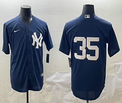 Nike New York Yankees #35 Cody Bellinger Navy no name Authentic Stitched MLB Jersey