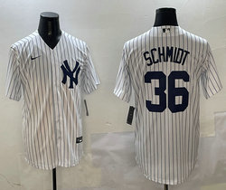 Nike New York Yankees #36 Clarke Schmidt White Authentic Stitched MLB Jersey