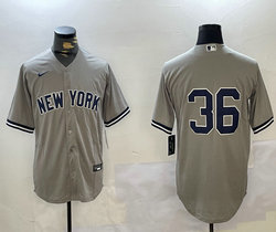 Nike New York Yankees #36 Clarke Schmidt Gray Game Authentic Stitched MLB Jersey