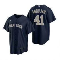 Nike New York Yankees #41 Miguel Andujar Navy Game Authentic Stitched MLB Jersey