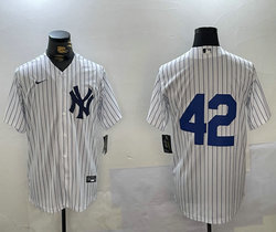 Nike New York Yankees #42 Blue number no Name Authentic Stitched MLB Jersey