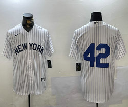 Nike New York Yankees #42 New York blue number Authentic Stitched MLB Jersey