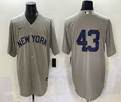 Nike New York Yankees #43 Jonathan Loaisiga Gray no name MLB Jersey