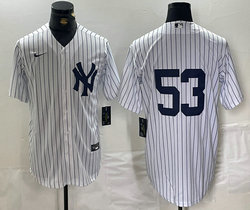 Nike New York Yankees #53 Bobby Abreu White Game Authentic Stitched MLB Jersey
