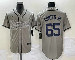 Nike New York Yankees #65 Nestor Cortes Jr. Gray Joint Authentic Stitched baseball jersey