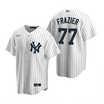 Nike New York Yankees #77 Clint Frazier White Game Authentic Stitched MLB Jersey