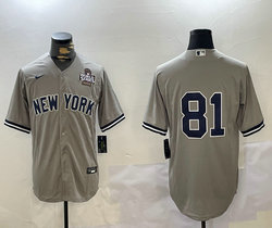 Nike New York Yankees #81 Gray 2024 World Series Stitched MLB Jersey
