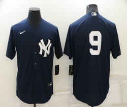 Nike New York Yankees #9 Roger Maris Blue Game Authentic Stitched MLB Jersey