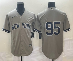 Nike New York Yankees #95 Oswaldo Cabrera Gray Game Stitched MLB Jersey