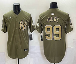 Nike New York Yankees #99 Aaron Judge Army Green MLB Jersey