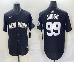 Nike New York Yankees #99 Aaron Judge Black With Name Game Authentic Stitched MLB Jersey