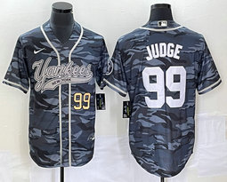 Nike New York Yankees #99 Aaron Judge Camo Joint Gold 99 in front Stitched MLB Jersey
