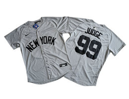 Nike New York Yankees #99 Aaron Judge Gray Limited Authentic Stitched MLB Jersey