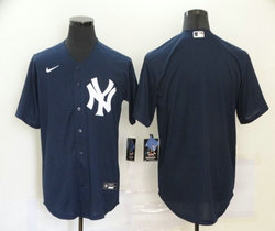 Nike New York Yankees #Blank Blue Game Authentic Stitched MLB Jersey