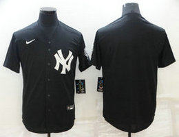 Nike New York Yankees Black Game Authentic Stitched MLB Jersey