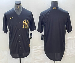 Nike New York Yankees Blank Black Gold 4(IV) Stitched MLB Jersey