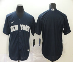 Nike New York Yankees Blank Navy Blue Game Authentic Stitched MLB Jersey