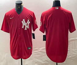 Nike New York Yankees Blank Red Joint Stitched MLB Jersey