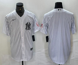 Nike New York Yankees Blank White Stripe Logo Joint Stitched MLB Jersey