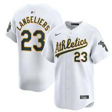 Nike Oakland Athletics #23 Shea Langeliers White 2024 Authentic Stitched MLB Jersey