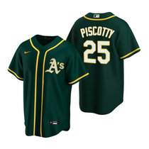 Nike Oakland Athletics #25 Stephen Piscotty Green Game Authentic Stitched MLB Jersey