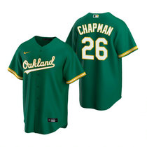 Nike Oakland Athletics #26 Matt Chapman Green Game Authentic Stitched MLB Jerseys
