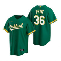 Nike Oakland Athletics #36 Yusmeiro Petit Green Game Authentic Stitched MLB Jerseys