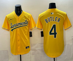 Nike Oakland Athletics #4 Lawrence Butler Yellow Jersey