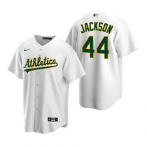 Nike Oakland Athletics #44 Reggie Jackson White Game Authentic Stitched MLB Jersey