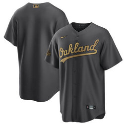 Nike Oakland Athletics Blank Charcoal 2022 All Star Authentic Stitched MLB Jersey