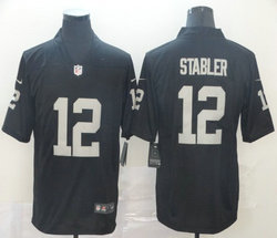 Nike Las Vegas Raiders #12 Kenny Stabler Black Vapor Untouchable Limited Authentic Stitched NFL Jersey