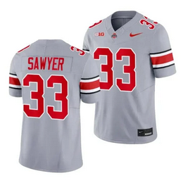 Nike Ohio State Buckeyes #33 Jack Sawyer Gray College Football jersey