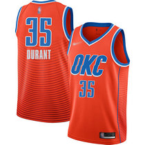 Nike Oklahoma City Thunder #35 Kevin Durant Orange Game Authentic Stitched NBA jersey
