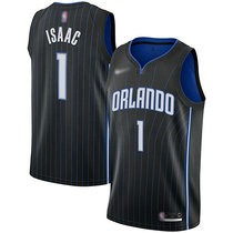 Nike Orlando Magic #1 Jonathan Isaac Black Game Authentic Stitched NBA jersey