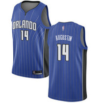 Nike Orlando Magic #14 D.J. Augustin Blue Game Authentic Stitched NBA jersey