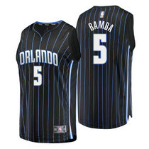 Nike Orlando Magic #5 Mohamed Bamba Black Game Authentic Stitched NBA jersey